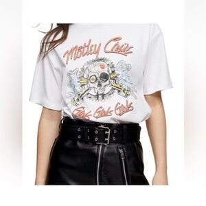 NWT Topshop Motley Crue White Graphic Tee And Finally